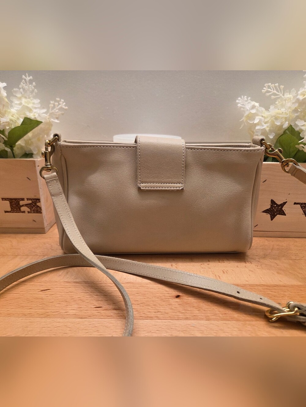 Coach Vintage Legacy Demi Crossbody Ivory Bone 9154 Brass Turnlock Small Bag 90s - Picture 3 of 10